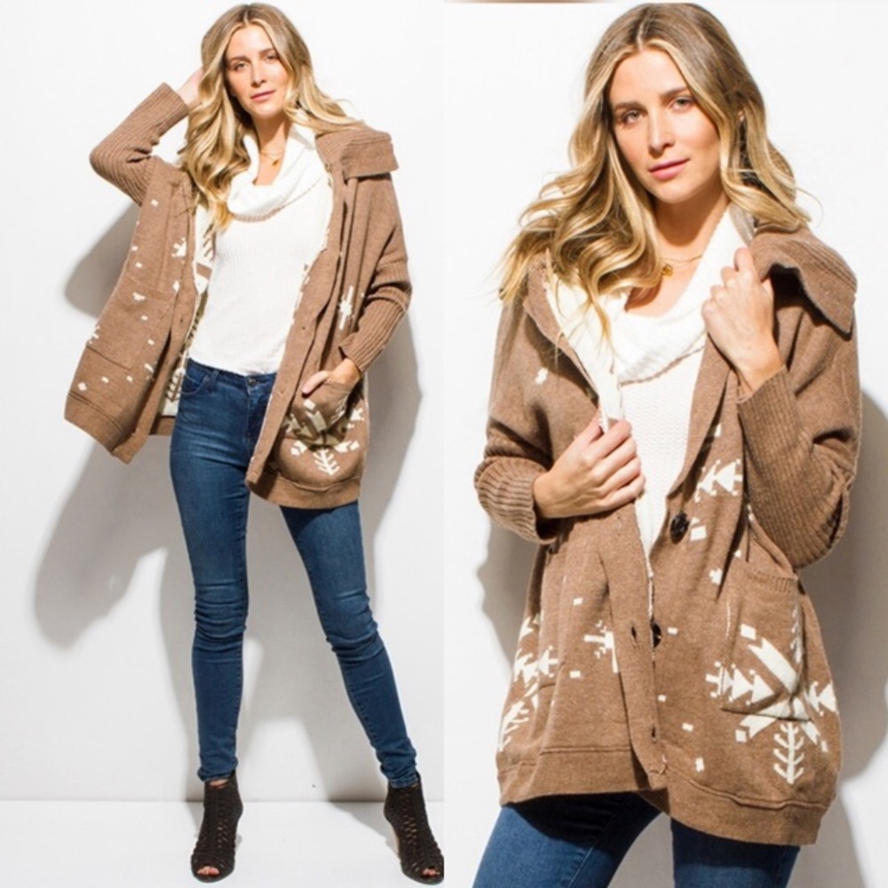 LAST ONE!! Dolman Snowflake Cardigan!